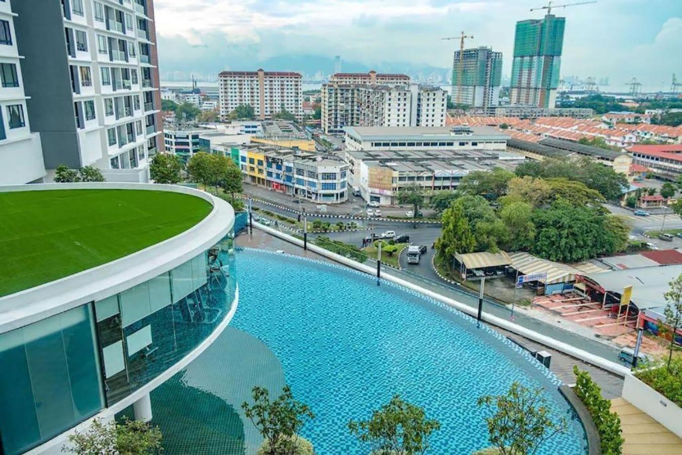 شقة Blue Aesthetic Luxury Seaview 3 Min Drive Sunway بترورث المظهر الخارجي الصورة
